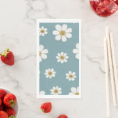 Duck Egg Blue mit Daisies Muster Serviette (Beispiel)
