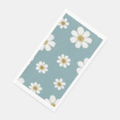 Duck Egg Blue mit Daisies Muster Serviette (Ecke)