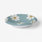 Duck Egg Blue mit Daisis, Original Muster Pappteller (Gewinkelt)