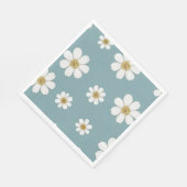 Duck Egg Blue mit Daisis, Original Muster Serviette (Ecke)
