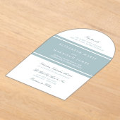 Duck Egg Blue Modern Wedding Acryleinladungen (Ablage )