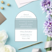 Duck Egg Blue Modern Wedding Acryleinladungen (Insitu (Hochzeit))