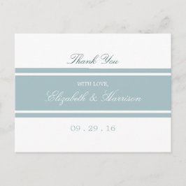 Duck Egg Blue Modern Wedding Danke Postkarte