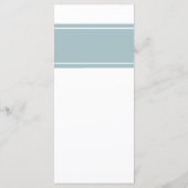 Duck Egg Blue Modern Wedding Menu Menükarte (Rückseite)