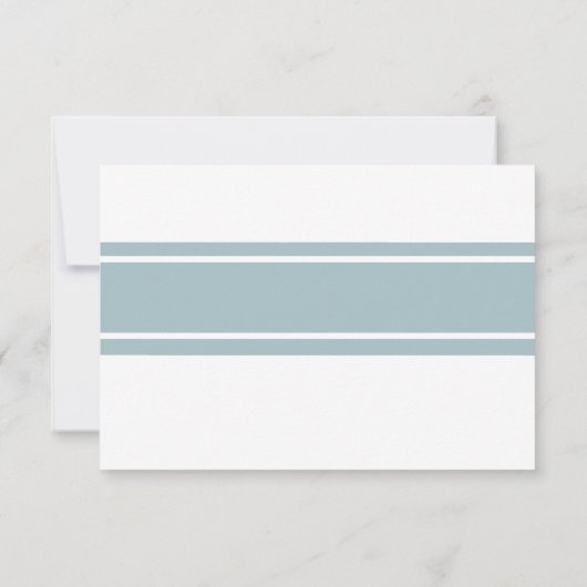 Duck Egg Blue Modern Wedding RSVP (Rückseite)