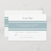 Duck Egg Blue Modern Wedding RSVP (Vorne/Hinten)