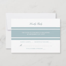 Duck Egg Blue Modern Wedding RSVP Karte