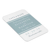 Duck Egg Blue Modern Wedding Save The Date Magnet (Rechte Seite)