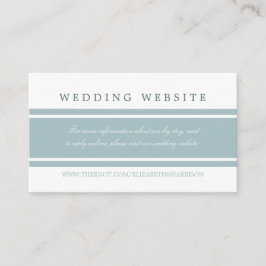Duck Egg Blue Modern Wedding Website Begleitkarte