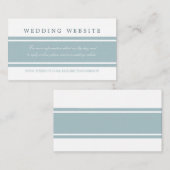 Duck Egg Blue Modern Wedding Website Begleitkarte (Vorne/Hinten)