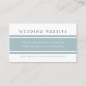 Duck Egg Blue Modern Wedding Website Begleitkarte (Vorderseite)