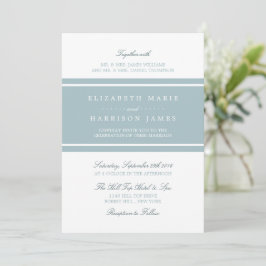 Duck Egg Blue Moderne Hochzeit Einladung