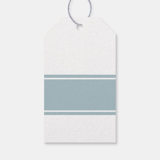 Duck Egg Blue Moderne Hochzeit Geschenkanhänger (Rückseite)