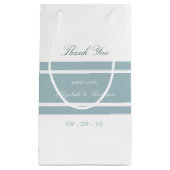 Duck Egg Blue Moderne Hochzeit Kleine Geschenktüte (Vorderseite)