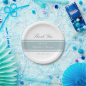 Duck Egg Blue Moderne Hochzeit Pappteller (Party)