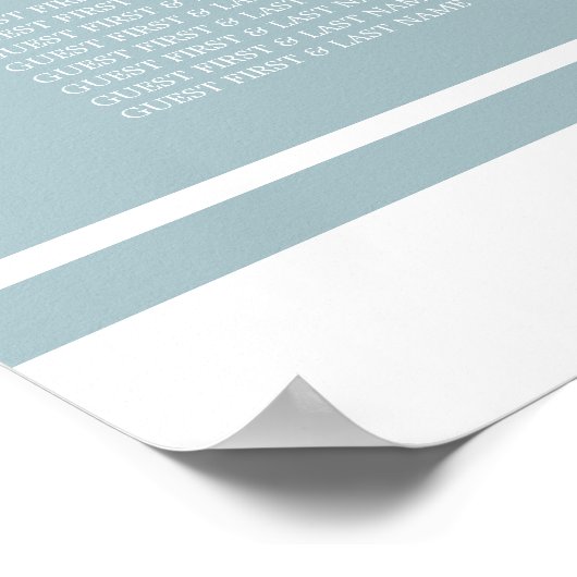 Duck Egg Blue Moderne Hochzeit Poster (Ecke)