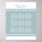 Duck Egg Blue Moderne Hochzeit Poster (Vorne)