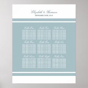 Duck Egg Blue Moderne Hochzeit Poster