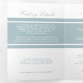 Duck Egg Blue Moderne Hochzeitssuite Dreifach Gefaltete Einladung (Innen Erste Seite)