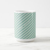 Duck Egg Blue Striped Named Watercolor Daisy Kaffeetasse (Mittel)