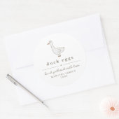Duck Egg Carton Label Personalize for Farm, Coop Runder Aufkleber (Umschlag)