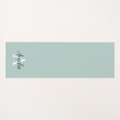 Duck Egg Green Monogram Script Yoga Mat Yogamatte (Vorderseite (Horizontal))