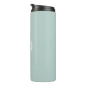 Duck Egg Green Monogram Stylish Modern Minimalist Thermosbecher (Nach rechts gedreht)