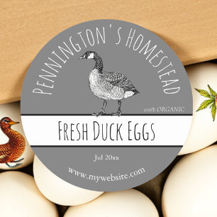 Duck Egg Labels Runder Aufkleber
