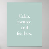 Duck Egg Minimalistisch Inspiration Zitat Poster (Vorne)