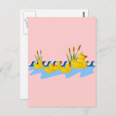 Duck-Familie Postkarte (Vorne/Hinten)