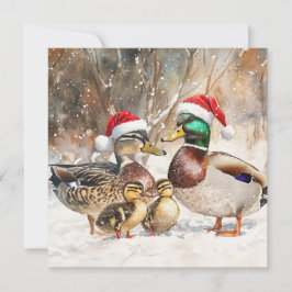 Duck Family Card Feiertagskarte