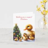 Duck Family Christmas Card Karte (Gelbe Blume)
