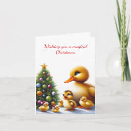 Duck Family Christmas Card Karte