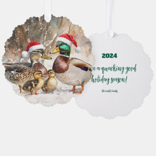 Duck Family Ornament Card