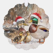 Duck Family Ornament Card Karte (Vorderseite)