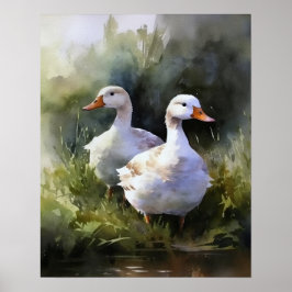 Duck Farm Animal Art Print Poster