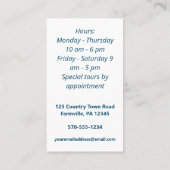 Duck Farm White Duck Navy Blue Visitenkarte (Rückseite)