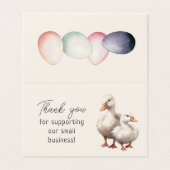 Duck Farmers Homestead Eggs Folded Business Cards Visitenkarten (Außenseite Aufgefaltet)