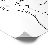 Duck Farmyard Animal Kinderzimmer Wall Art Monochr Poster (Ecke)