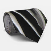 Duck Feather Foto Modernes Schwarzes Gran Streifen Krawatte (Gerollt)