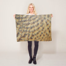 Duck Feather Muster Gold Brown Animal Print