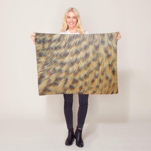 Duck Feather Muster Gold Brown Animal Print Fleecedecke (Beispiel)