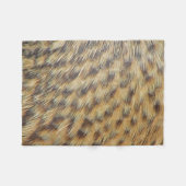 Duck Feather Muster Gold Brown Animal Print Fleecedecke (Vorderseite (Horizontal))