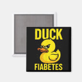 Duck Fiabetes - Funny Diabetes Awareness Magnet (Vorderseite/Rückseite)