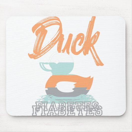 Duck Fiabetes t Diabetes Awareness Day T1D Mousepad (Vorne)