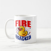Duck Firequacker Patriotic Funny Independence 4. Kaffeetasse (Links)