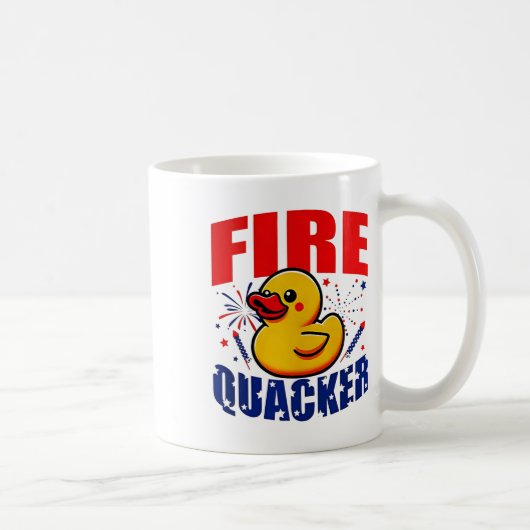 Duck Firequacker Patriotic Funny Independence 4. Kaffeetasse (Rechts)