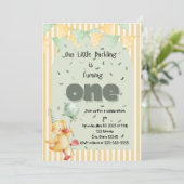 Duck First Birthday Einladung (Stehend Vorderseite)