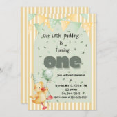 Duck First Birthday Einladung (Vorne/Hinten)