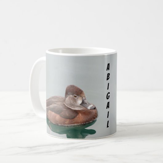 Duck Foto Niedlicher See Bird Brown Kaffeetasse (Vorderseite Links)